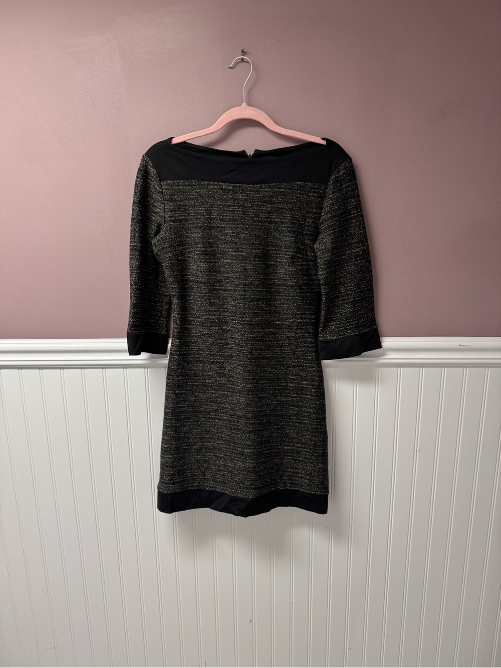 Le Château Black Knit Shift Dress